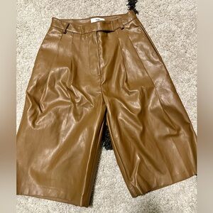 Frankie Shop faux leather long shorts
